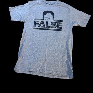 Ripple Junction Gray “FALSE” The Office' T-Shirt